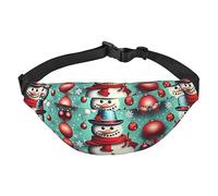 Merry Christmas Day Adjustable Belt Hip Bum Bag Fashion Water Resistant Hiking Waist Bag for Traveling Casual Running Hiking Cycling, Black, One Size