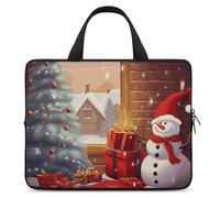 Merry Christmas Day Laptop Sleeve Ultra-Thin, Lightweight & Waterproof 17inch Laptop Bags, Durable Neoprene Material, Portable Protective Computer Bag with Hand Strap