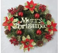 Merry Christmas Decorated Wreath | 40-60cm | Christmas Tree World (40cm Design 1)