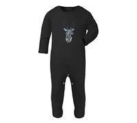 Merry Christmas Deer Outline [BCX] Baby Romper Jumpsuit with feet, 3-6 Months, Black