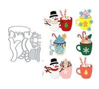 Merry Christmas Deer Snowman Snowflake Tree Metal Die Cuts,Spring Sunflower Frame Leaf Cutting Dies Cut Stencils for DIY Album Embossing Paper Dies for Card Making (Deer Scarf)