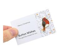 Merry Christmas | Diamante Robin | Button Wishes Sew On Token | Cracker Filler