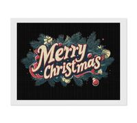 Merry Christmas Diamond Art Painting Square Crystal Points Horizontal Version Kit for Adult Beginners