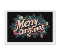 Merry Christmas Diamond Art Painting Square Crystal Points Horizontal Version Kit for Adult Beginners