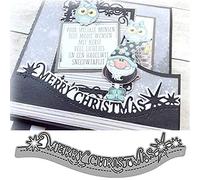 Merry Christmas Die Cuts, YunTrip Lace Star Edge Metal Cutting Dies for DIY Scrapbooking Album Embossing Photo Crafts Paper Cards Making Decorative Craft