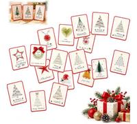 Merry Christmas DIY Embroidery Kit, 18-Piece Stitch Christmas Cards by Hand | Merry Tree String Art Greeting Card Making Set, Gift Card Stitching Kit Art Colorful Tree Decor for Holiday Handcraft Project
