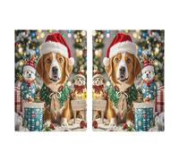 Merry Christmas Dog Passport Holder Personalized Passport Wallet for Women Men Travel Document Organizer Holder
