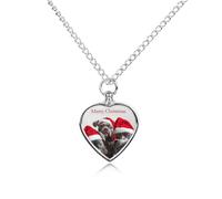 Merry Christmas Dogs Urn Necklace for Ashes Pet Dog Cat Cremation Jewellery Alloy Memorial Keepsake Pendant
