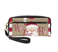 Merry Christmas Double-Sided Printed Leather Portable Makeup Pouch-Multi-Purpose Cosmetic Bag, Pencil Case and Organizer for Women