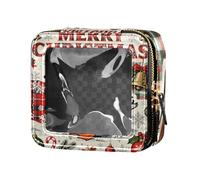 Merry Christmas Duck Beige Clear Travel Makeup Bag Makeup Organizer for Flying