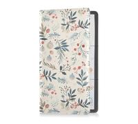 Merry Christmas Elements Premium Leather Car Registration and Insurance Holder Truck Accessories for Driver License, Cards & Essential Documents