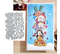 Merry Christmas Family Deer Snata Snowman Greeting Card Metal Die Cuts,Sunflower Flower Leaf Cutting Dies Cut Stencils DIY Scrapbooking Decorative Embossing Paper Scrapbooking Card Making