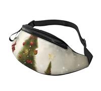 Merry christmas Fanny Pack for Men Women, Waterproof Sports Waist Bag Fashion Belt Bag Crossbody Bags Hip Bum Bag with Adjustable Strap Large Sling Bag Purse for Travel Hiking