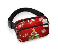 Merry Christmas Fanny Pack for Women Men Adjustable Waist Bag Belt Bag for Travel Sports Hiking, style, 20x13cm