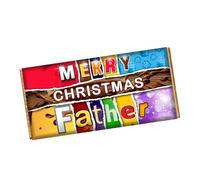 Merry Christmas Father Chocolate Bar Wrapper Novelty Gift For Dad Daddy on Christmas CH-9408 (with chocolate bar (100g))