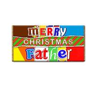 Merry Christmas Father Novelty Chocolate Bar Wrapper Love Gift Present For Xmas #408 (with chocolate)