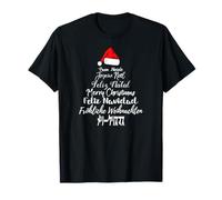 Merry Christmas Feliz Navidad Feliz Natal 7 Languages T-Shirt