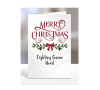Merry Christmas Fighting Game Nerd, Card for Men, Women, Presents for Christmas, Female, Male, Him, Her, Greeting cards, A5-264a_159