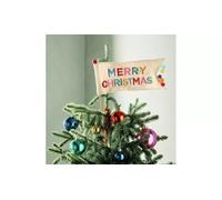 Merry Christmas Flag Tree Topper