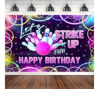 Merry Christmas For Photography Bowling Club Let's hit some fun wallpaper Neon Glow Banner Background Decor Poster Cabin Props 240x180cm