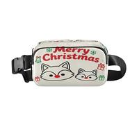 Merry Christmas Fox Trendy Fanny Pack Waist Bag for Women Men Multipurpose with Adjustable Strap for Cycling Hiking Gym mochilas para hombres de cintura