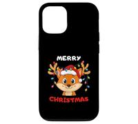 Merry Christmas Fox with Santa Hat & Lights | Cute Holiday Case for iPhone 12/12 Pro