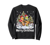 Merry Christmas Frog Toad Riding A Bike Christmas Costume Sweatshirt