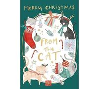 Merry Christmas From The Cat Card - Gold Foil Finish, Made in the UK