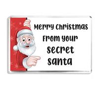 Merry Christmas From Your Secret Santa - Fridge Magnet - Novelty Gift