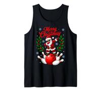 Merry Christmas Funny Dab Dance Santa Bowling Tank Top