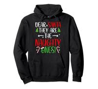 Merry Christmas Funny Dear Santa They are The Naughty Ones Pullover Hoodie