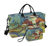 Merry Christmas Funny Santa Claus Decorative Personal Item Travel Bag Large Gym Bag with Toiletry for Trip Foldable Bolsa para viajar en Avion de Mujer