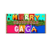 Merry Christmas Gaga Chocolate Bar Gift Wrapper Gift Present For lover husband wife boyfriend girlfriend friend mate relative (#1441) (without chocolate bar)