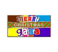 Merry Christmas Gaga Novelty Chocolate Bar Wrapper Lovely Gift Present For Xmas #441 (without chocolate)