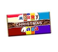 Merry Christmas Gaga Xmas Chocolate Bar Wrapper Novelty Gift For Nanny Grandma CH-441-Y (with chocolate bar)