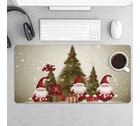 Merry Christmas Gaming Mouse Pad 12x24 Inch Desk Pad Protector Waterproof Non-Slip Rubber Base Keyboard Mat Extra Large Desktop Mat for Office Home Computer Laptop Table Accessory