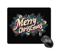 Merry Christmas Gaming Mouse Pad with Rubber Base