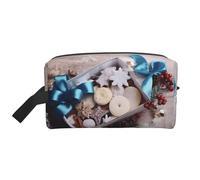 Merry Christmas Gift Box Portable Large-Capacity Travel Toiletry Bag (Print Models) Waterproof Makeup Storage Bag for Men and Women for Business Trips, Fitness, Bathroom, Daily Storage