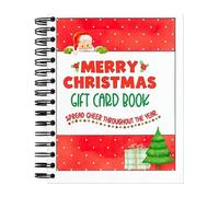 Merry Christmas,Gift Card Book Holder,Gift Card Book,Surprises On Every Page, DIY Spiral-Bound Cards Books,Personalized Xmas Gifts for Family, Friends, Students