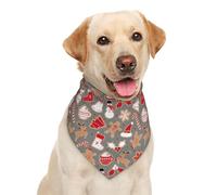 Merry Christmas Gingerbread Man Tree Candy Cane Dog Bandana Scarf Triangle Bibs Pet Accessories Cat Kerchief