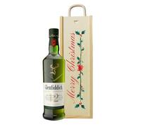Merry Christmas Glenfiddich 12 Year Old Single Malt Scotch Whisky Gift Set - 70cl Bottle | 40% ABV | Premium Speyside Whisky | Christmas Set for Him or Her