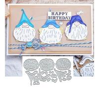 Merry Christmas Gnome Snata Snowflake Greeting Card Metal Die Cuts,Sunflower Flower Leaf Cutting Dies Cut Stencils DIY Scrapbooking Decorative Embossing Paper Scrapbooking Card Making