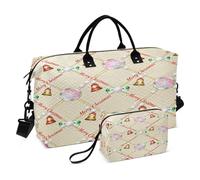 Merry Christmas Golden Bells Decorative Duffel Bag Gym Sports Carry with Toiletry for Hiking 2 Pcs Set Bolsa de viaje para Hombre