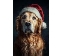 Merry Christmas Golden Retriever Jigsaw Puzzle 1000 Piece for Adult Funny Dog Puppy Jigsaw Puzzle 1000 PCS Fun and Challenging Family Game Great Gift Idea, Finished Size 50x75CM