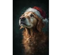Merry Christmas Golden Retriever Jigsaw Puzzle 1000 Piece for Adult Funny Dog Puppy Jigsaw Puzzle 1000 PCS Fun and Challenging Family Game Great Gift Idea, Finished Size 50x75CM