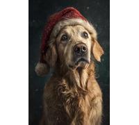 Merry Christmas Golden Retriever Jigsaw Puzzle 1000 Piece for Adult Funny Dog Puppy Jigsaw Puzzle 1000 PCS Fun and Challenging Family Game Great Gift Idea, Finished Size 50x75CM