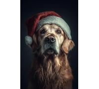 Merry Christmas Golden Retriever Jigsaw Puzzle 1000 Piece for Adult Funny Dog Puppy Jigsaw Puzzle 1000 PCS Fun and Challenging Family Game Great Gift Idea, Finished Size 50x75CM