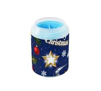 Merry Christmas Golden Star Reusable Dog Cleaner Washer and Massager with Silicone Brush Soft Essential For All Pets Owners for Dogs Cats cintur贸n de seguridad para perros