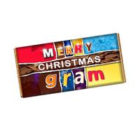 Merry Christmas Gram Chocolate Bar Wrapper Novelty Gift for Grandma Granny on Christmas CH-9435 (without chocolate bar (wrapper only 15 x 21cm))