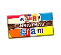 Merry Christmas Gram Xmas Chocolate Bar Wrapper Novelty Gift For Grandma Granny CH-435-Y (with chocolate bar)